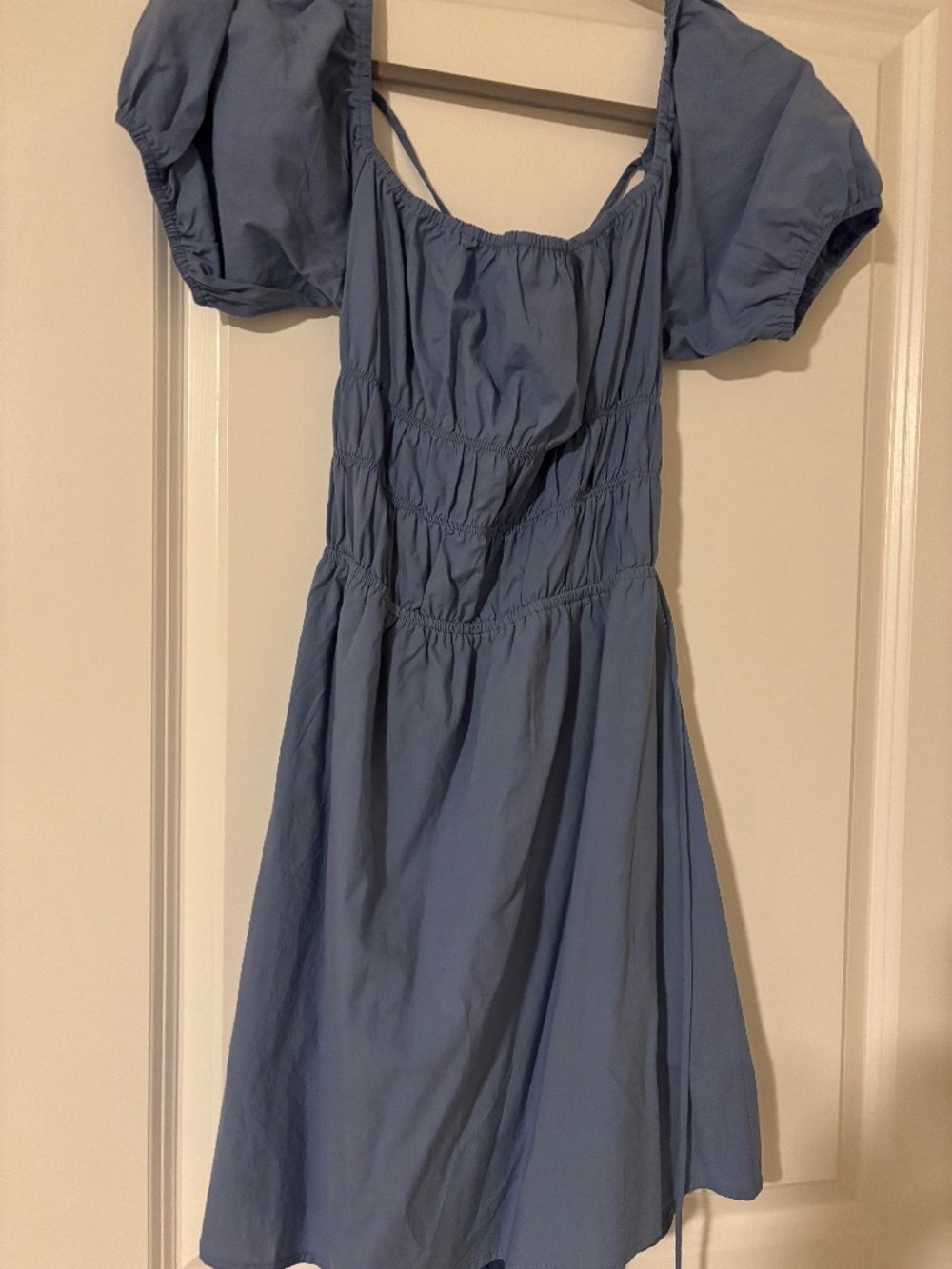 Blue open back dress NWT
